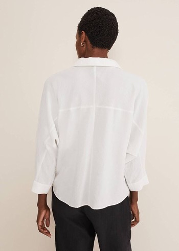 Phase Eight Cynthia Zip Front Shirts White Australia | JG5401368